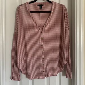Forever 21 striped button up shirt